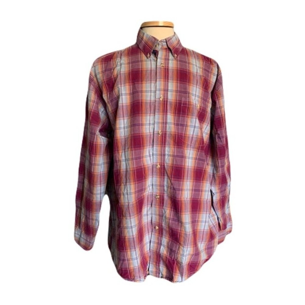 Wrangler 20x Extra Large Multi Color Plaid Western Button Front Shirt